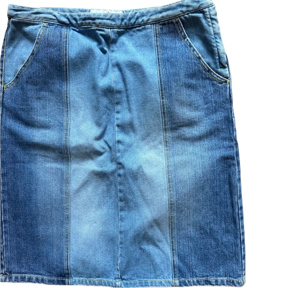 Armani Exchange A/X Denim Short Skirt Color Block A Line - Picture 4 of 6